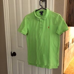 RL Polo Boys 14-16 shirt. Lime green color.